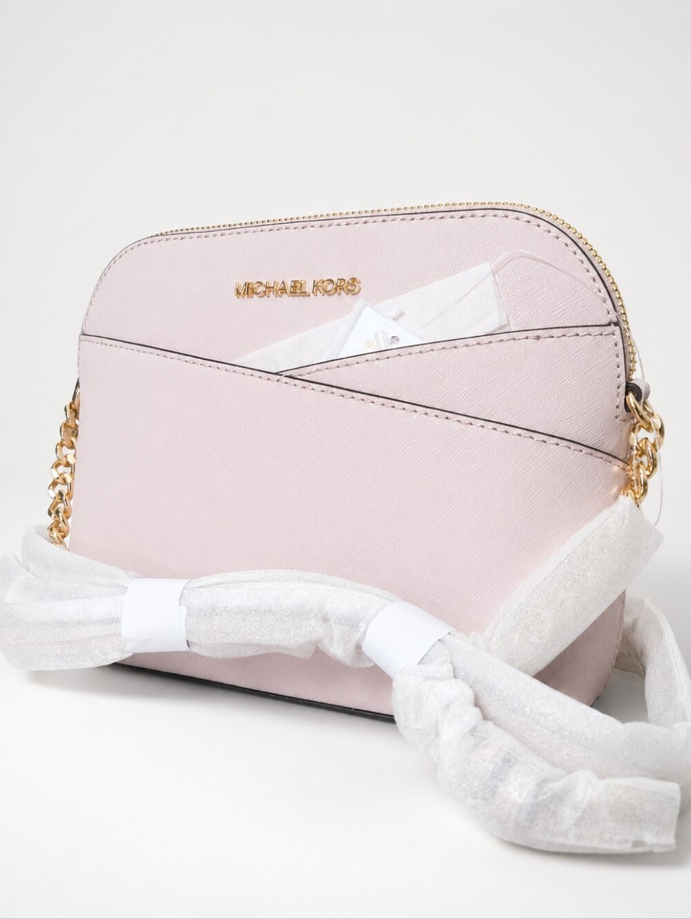 Michael Kors Jet Set Dome Crossbody Powder Blush - Picture 4 of 5
